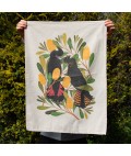 Tea Towel | Cockatoos + Banksia | Organic Cotton